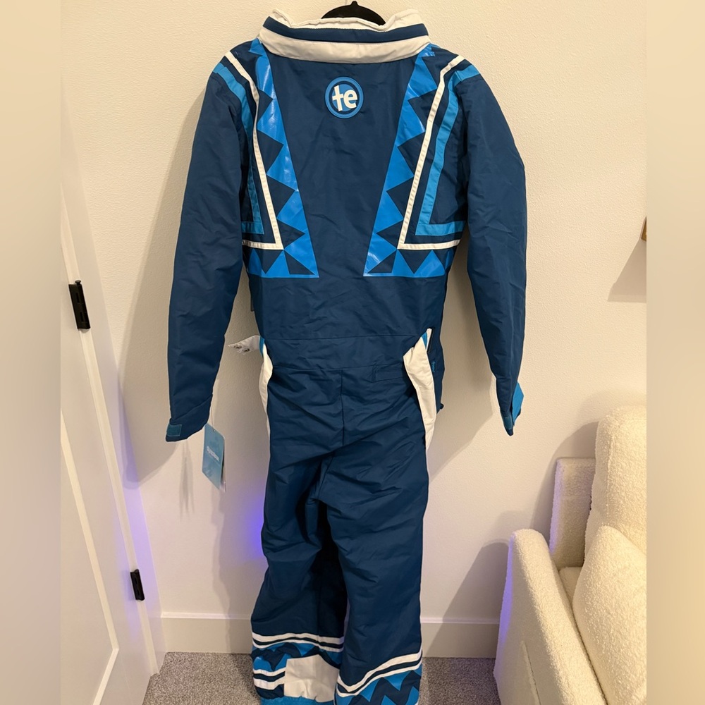 Tipsy Elves Women’s Navy Triangle Vintage Retro Snowsuit - Picture 3 of 11